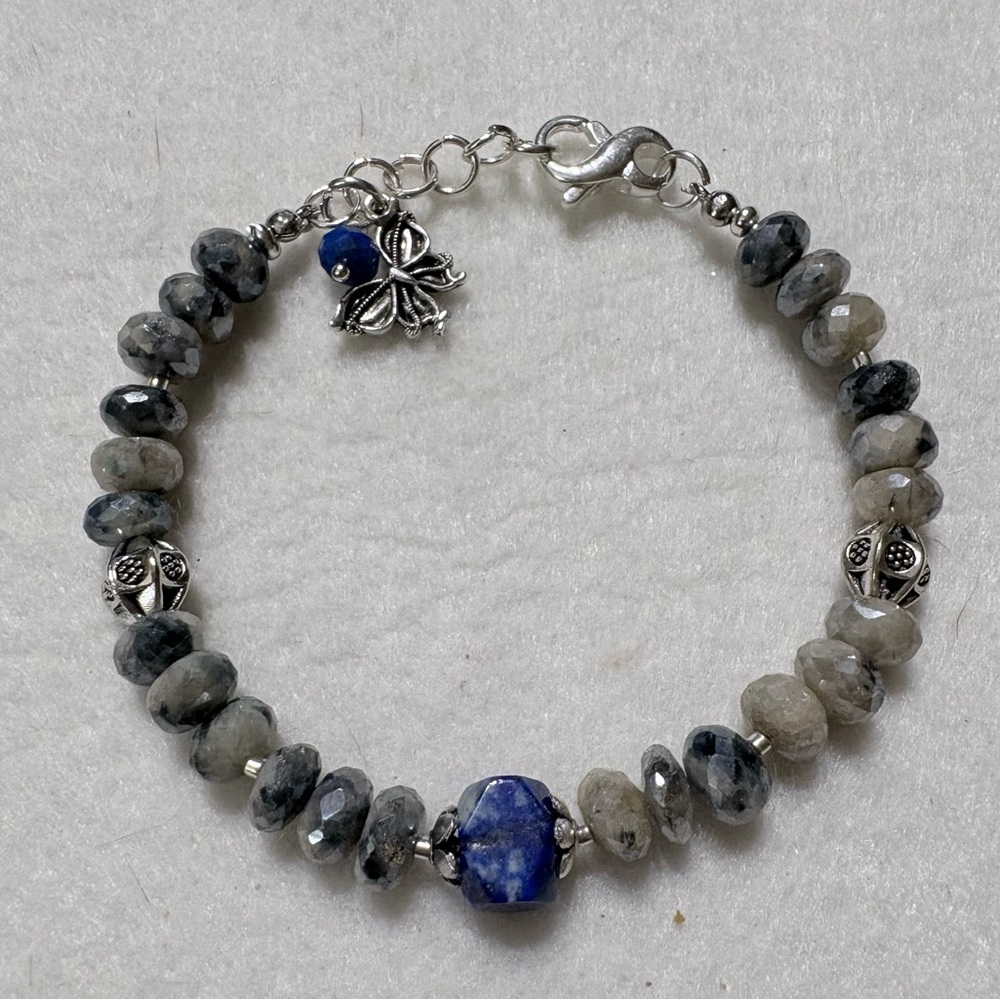 Artisan Lapis and Silverite Bracelet